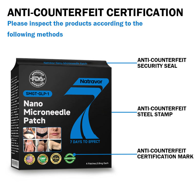 Natravor® 🌱Nano Microneedle Patch with SMGT-GLP-1 & Matrixyl 3000 – Slimming, Skin Tightening, Blood Sugar Support, No Injection, 7-Day Result