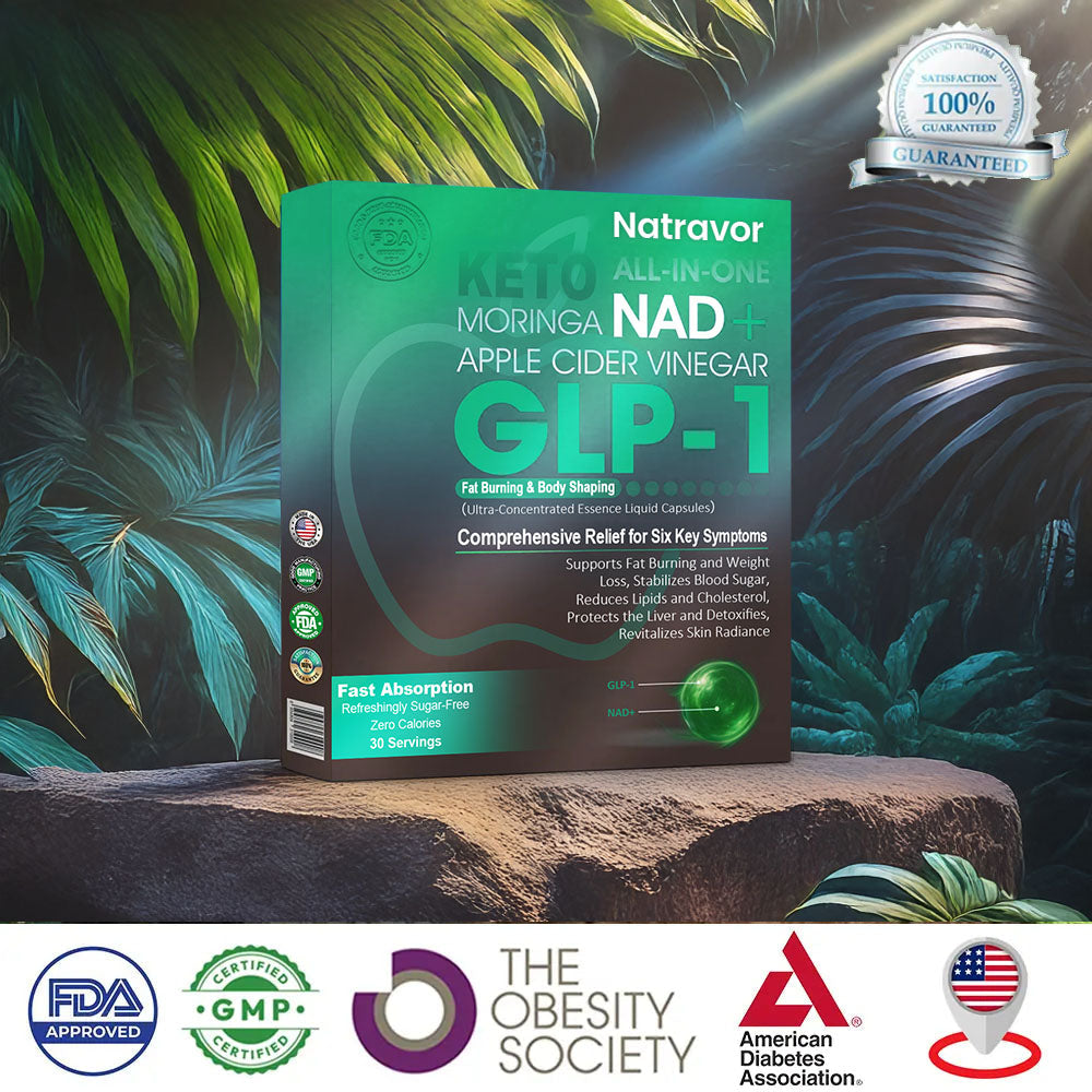 [Tienda oficial] Natravor® GLP-1 Slimming Essence Pearls 🍏｜Triple acción: NAD⁺, moringa y vinagre de manzana｜⚡ Quema rápida de grasa y equilibrio metabólico｜Avalado por expertos en investigación de la obesidad