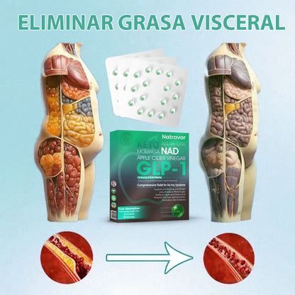 [Tienda oficial] Natravor® GLP-1 Slimming Essence Pearls 🍏｜Triple acción: NAD⁺, moringa y vinagre de manzana｜⚡ Quema rápida de grasa y equilibrio metabólico｜Avalado por expertos en investigación de la obesidad