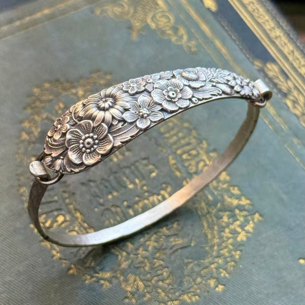 🔥LAST DAY 55% OFF✨Handmade Sterling Spoon Bangle - Crafted from Authentic Vintage Silverware🎁Buy 2 Free Shipping