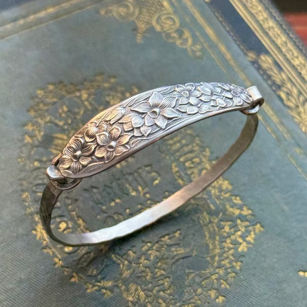 🔥LAST DAY 55% OFF✨Handmade Sterling Spoon Bangle - Crafted from Authentic Vintage Silverware🎁Buy 2 Free Shipping